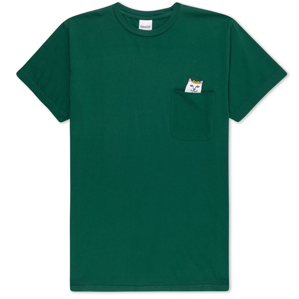 RIPNDIP Pumpkin Nerm Pocket T-Shirt - Hunter Green image 1