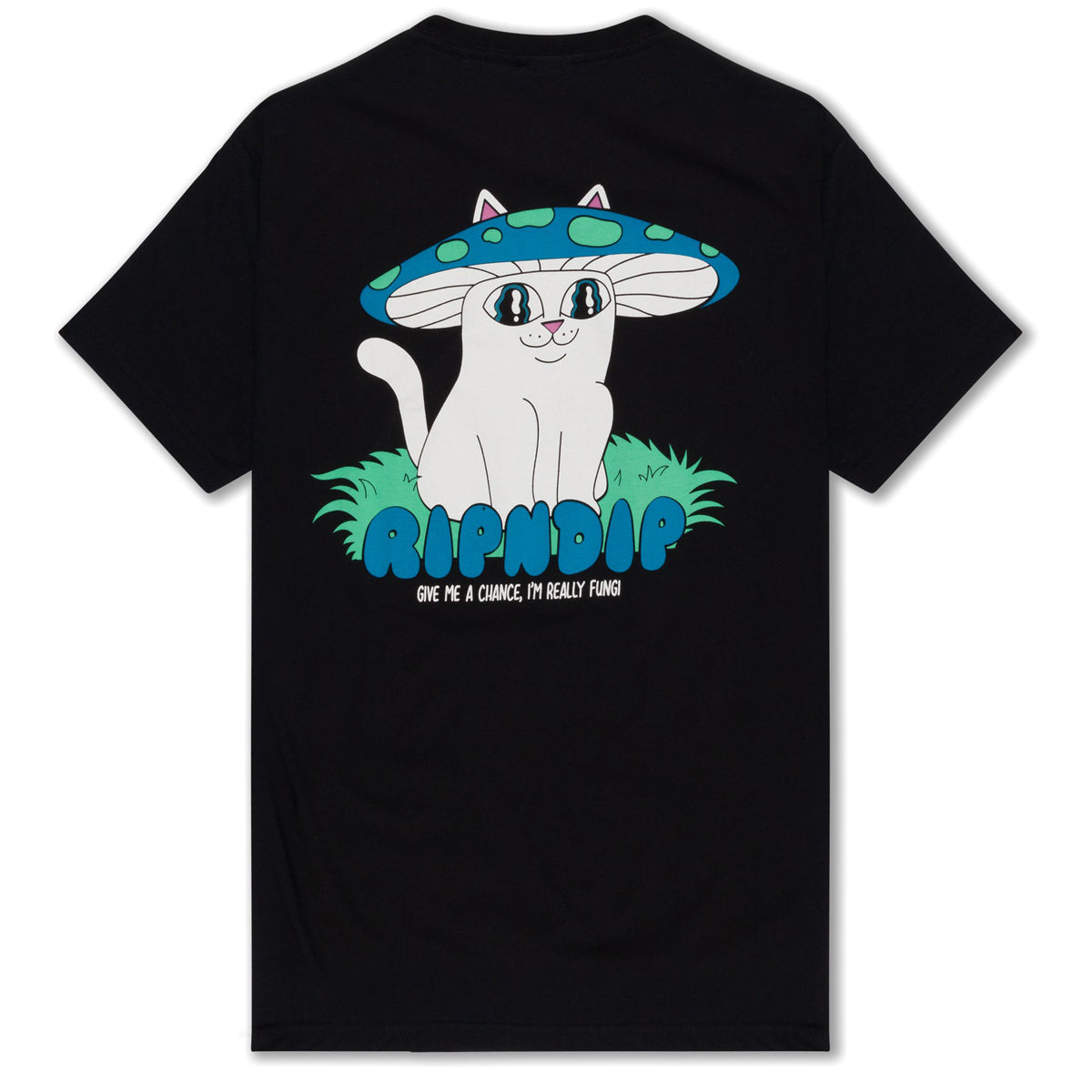 RIPNDIP Shroom Cat T-Shirt - Black image 1