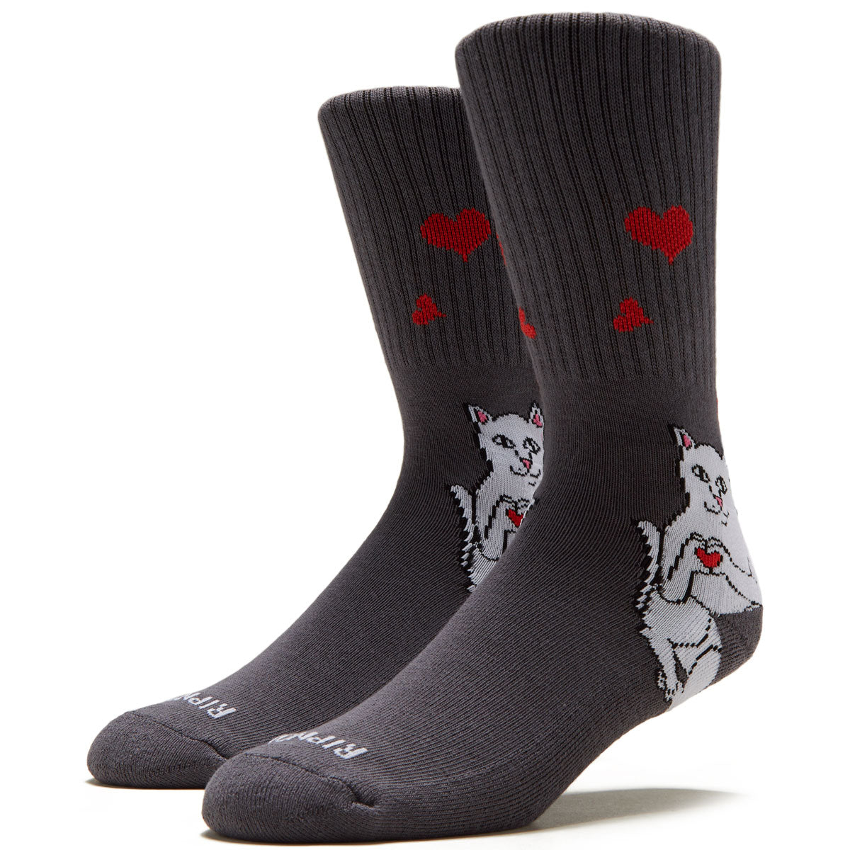 RIPNDIP Nerm Love Socks - Charcoal image 1