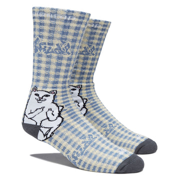 RIPNDIP Lord Nermal Socks - Light Blue Checker