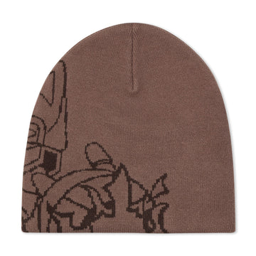 RIPNDIP Rokkunerm Skull Beanie - Brown