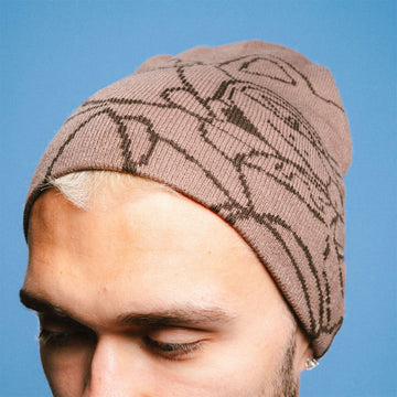 RIPNDIP Rokkunerm Skull Beanie - Brown