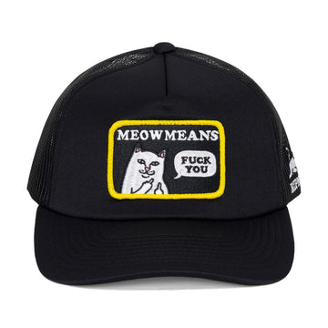 RIPNDIP Meow Meow Trucker Hat - Black