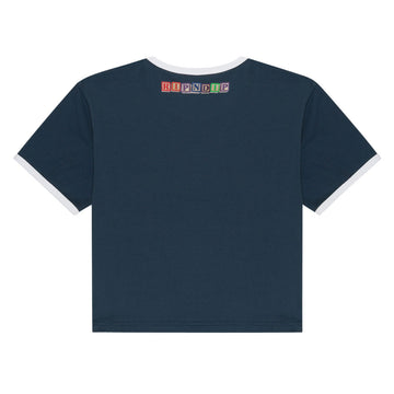 RIPNDIP Fuku Cropped Baby Ringer T-Shirt - Navy/White