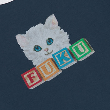 RIPNDIP Fuku Cropped Baby Ringer T-Shirt - Navy/White