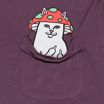 RIPNDIP Lord Shroomy Pocket T-Shirt - Dusty Plum