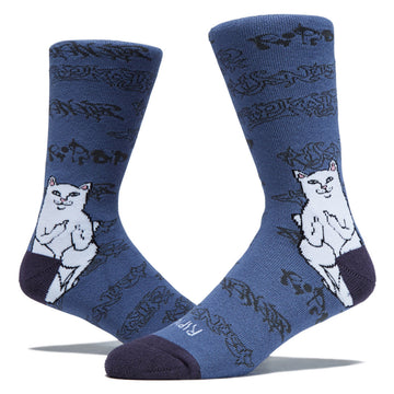 RIPNDIP Lord Nermal Ghost Socks - Slate