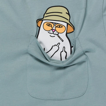 RIPNDIP Nermal S Thompson Pocket T-Shirt - Silver Blue