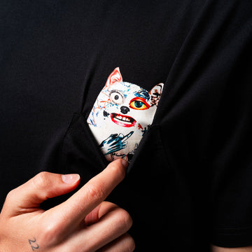 RIPNDIP Lord Nermal Collage Pocket T-Shirt - Black