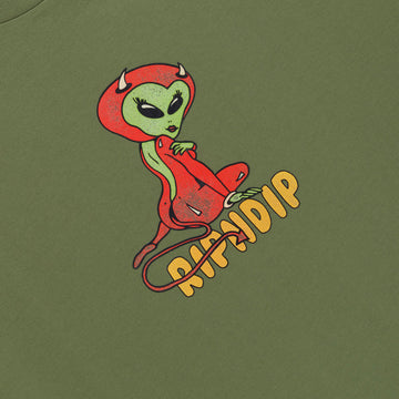 RIPNDIP Devil Alien T-Shirt - Dusty Forest
