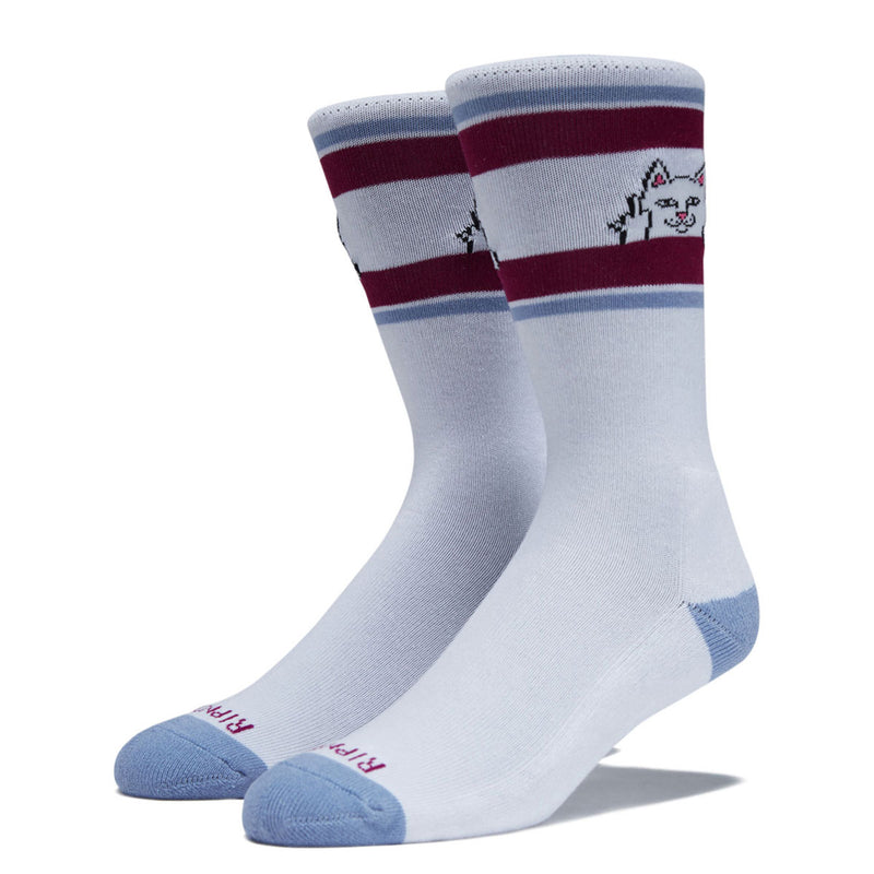 RIPNDIP Peeking Nermal Socks - Plum/Blue