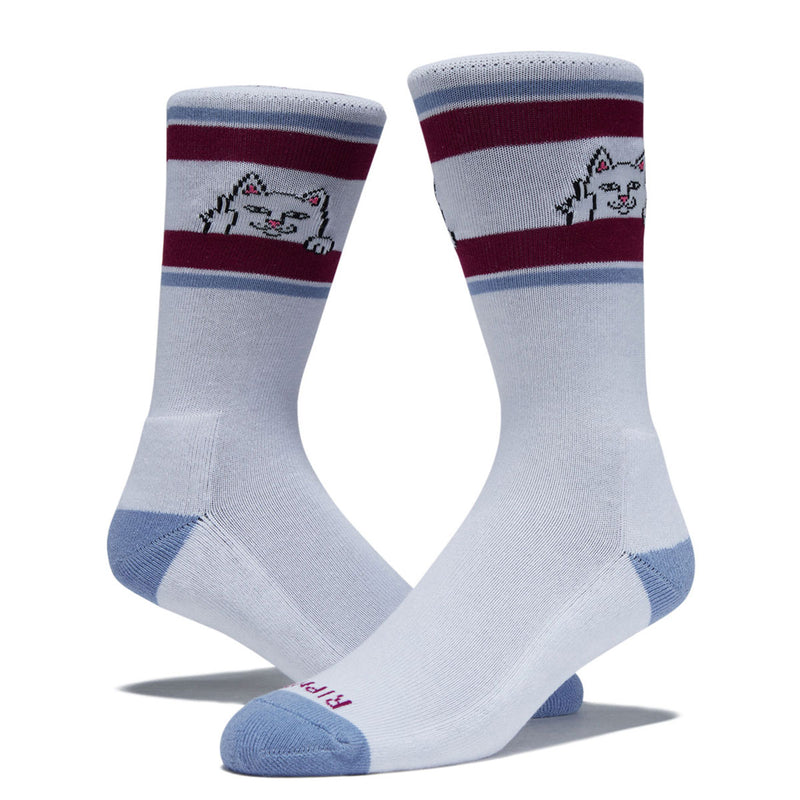 RIPNDIP Peeking Nermal Socks - Plum/Blue
