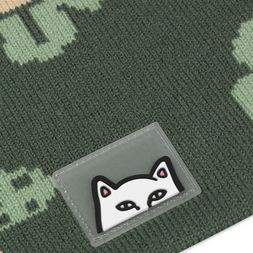 RIPNDIP Out Of This World Skull Beanie - Sage Green