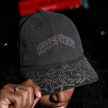RIPNDIP Pretty Flacko Distressed Dad Hat - Black Vintage Wash