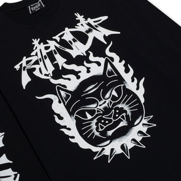 RIPNDIP The Happiest Cat Long Sleeve T-Shirt - Black