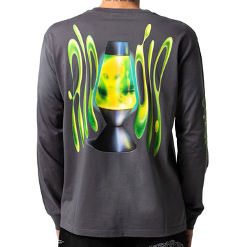 RIPNDIP Lava Lamp Long Sleeve T-Shirt - Charcoal Vintage Wash