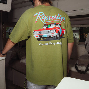 RIPNDIP x Cheech & Chong Riders T-Shirt - Light Forest