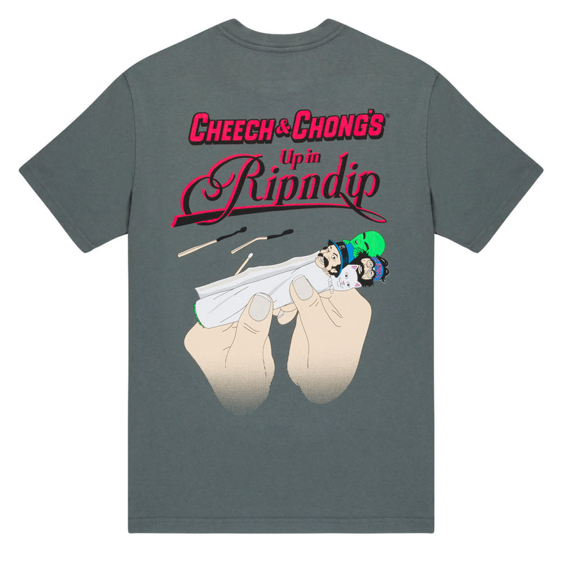 RIPNDIP x Cheech & Chong Roll Me Up T-Shirt - Charcoal