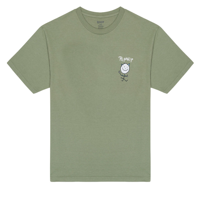 RIPNDIP Nerman Rockwell T-Shirt - Dusty Olive