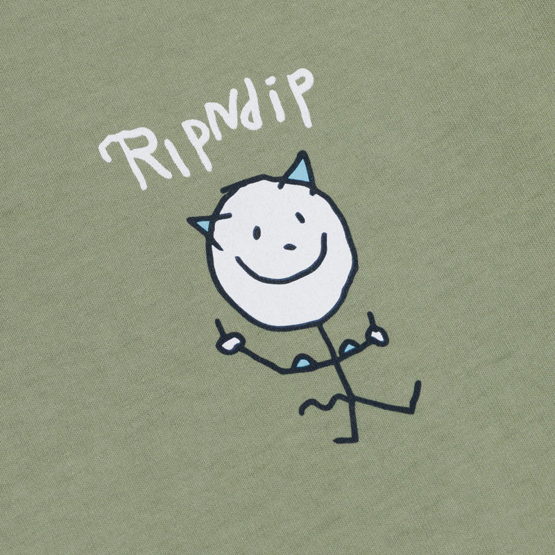 RIPNDIP Nerman Rockwell T-Shirt - Dusty Olive