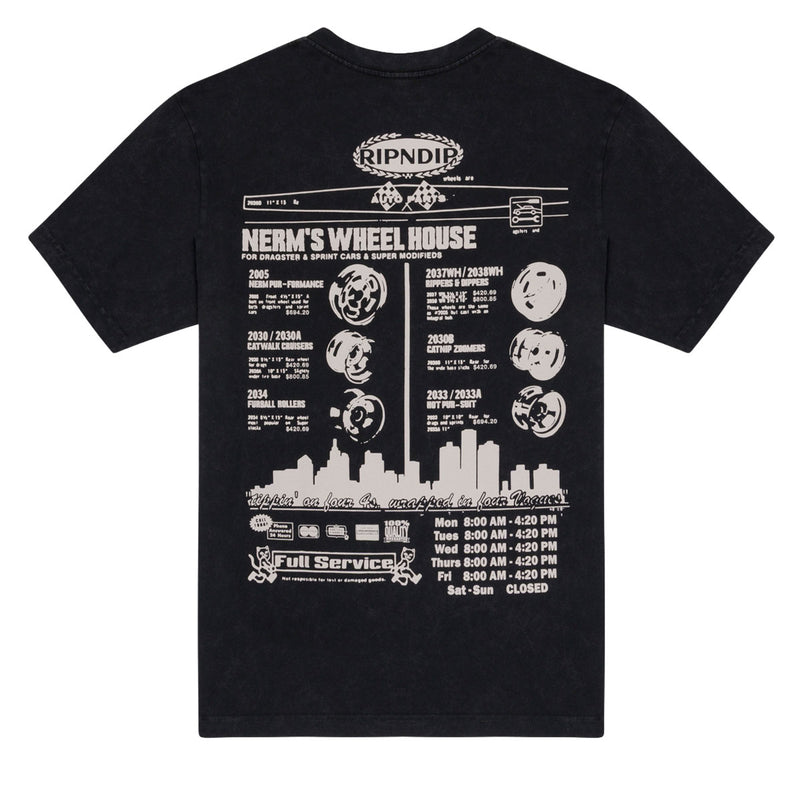 RIPNDIP Nerm Wheels T-Shirt - Black Vintage Wash