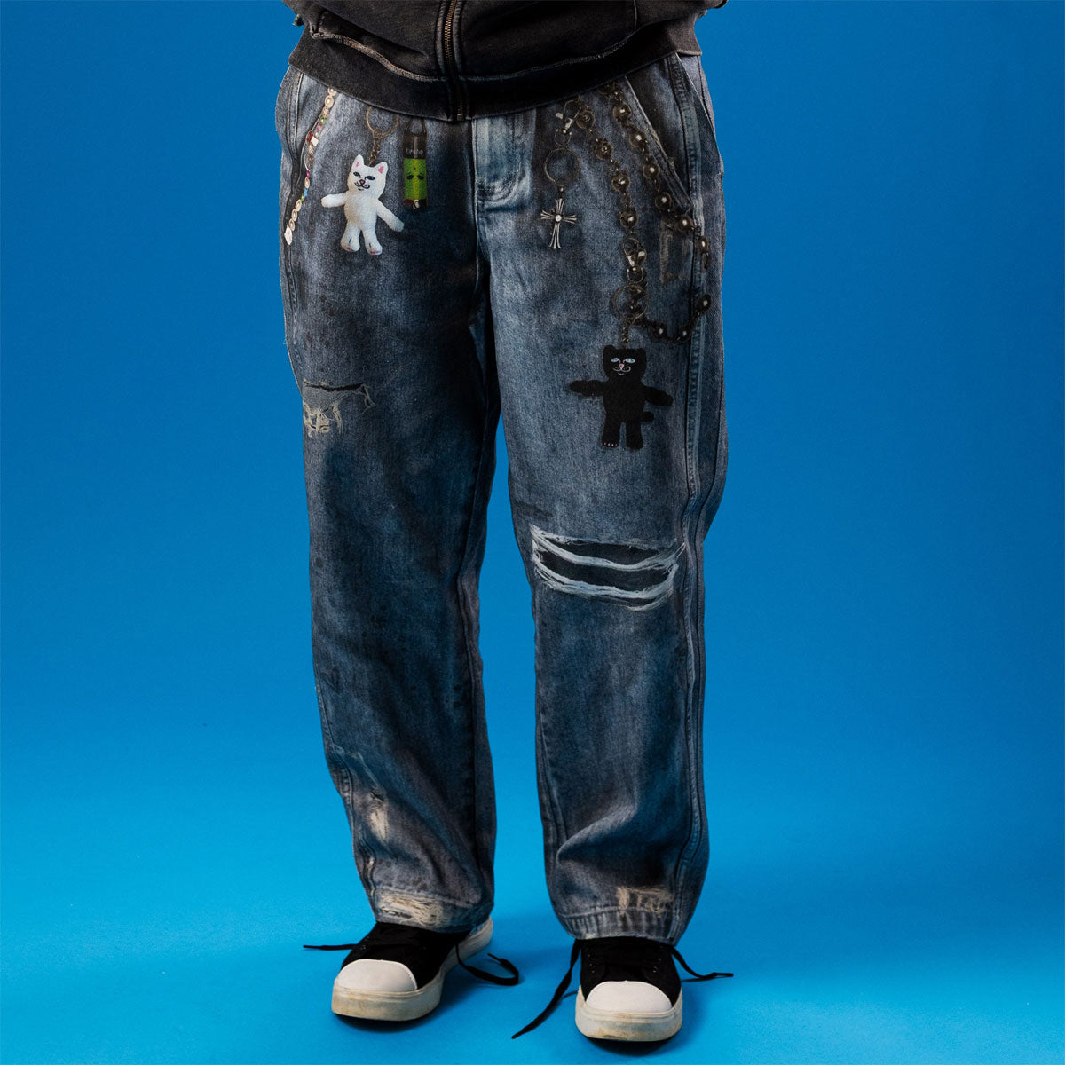 RIPNDIP Real Wide Leg Denim Pants - Light Wash image 3