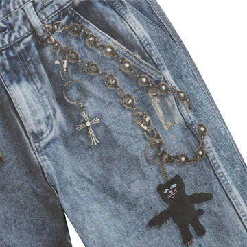 RIPNDIP Real Wide Leg Denim Jeans - Light Wash