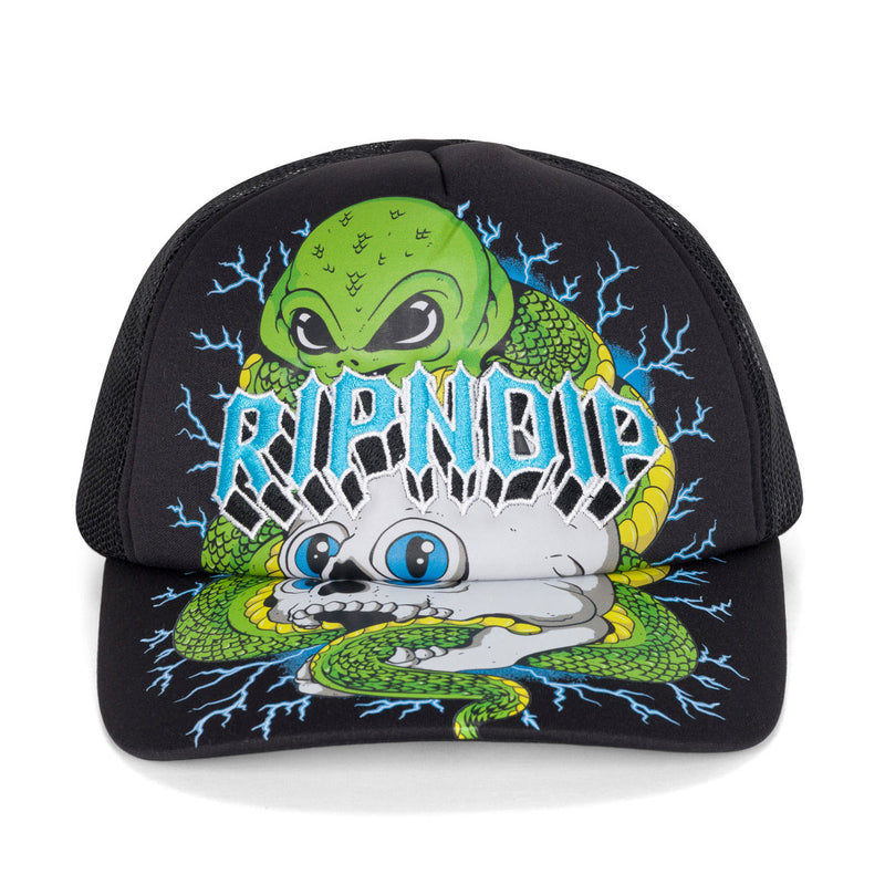 RIPNDIP Skull And Bones Trucker Hat - Black