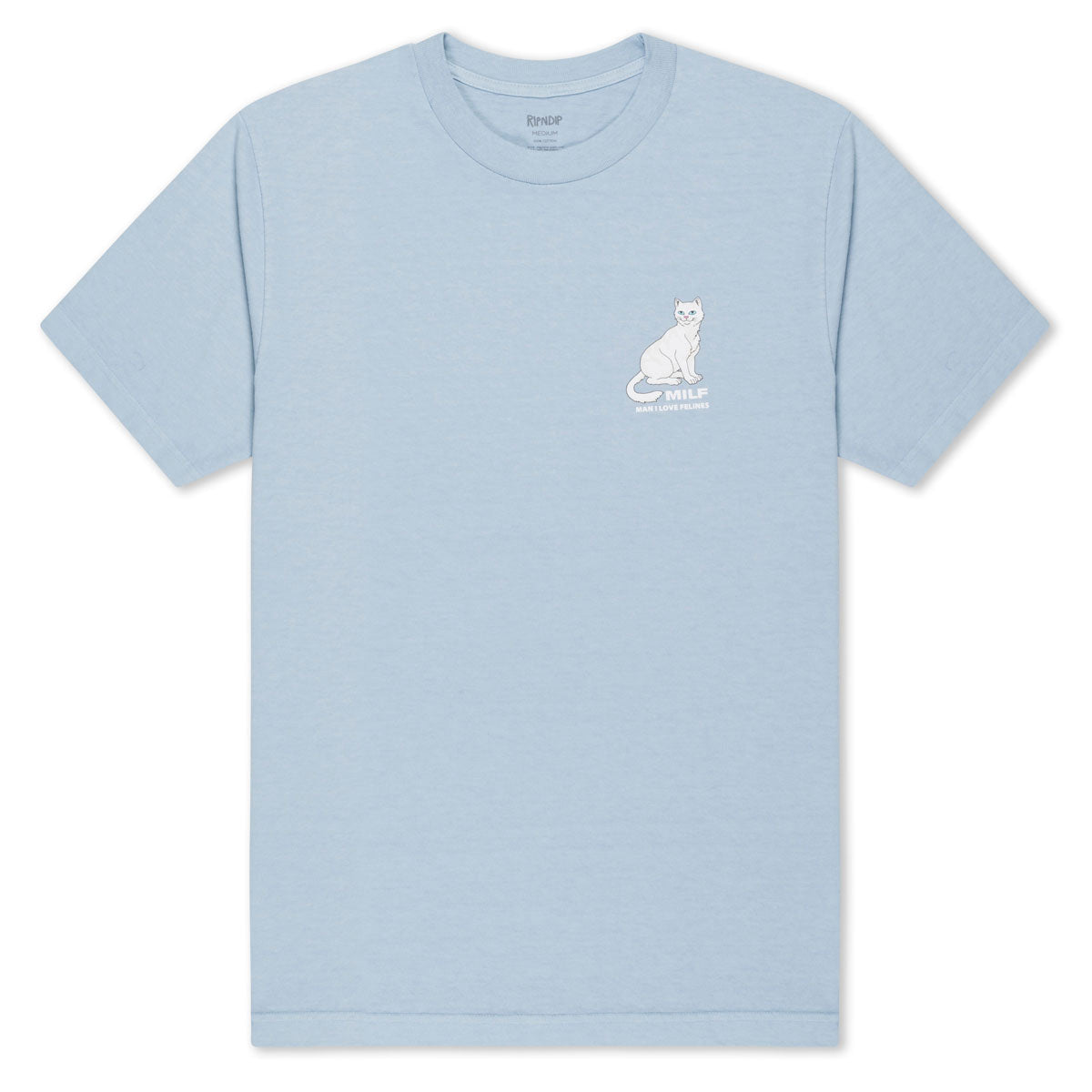 RIPNDIP Man I Love Felines T-Shirt - Powder Blue image 2