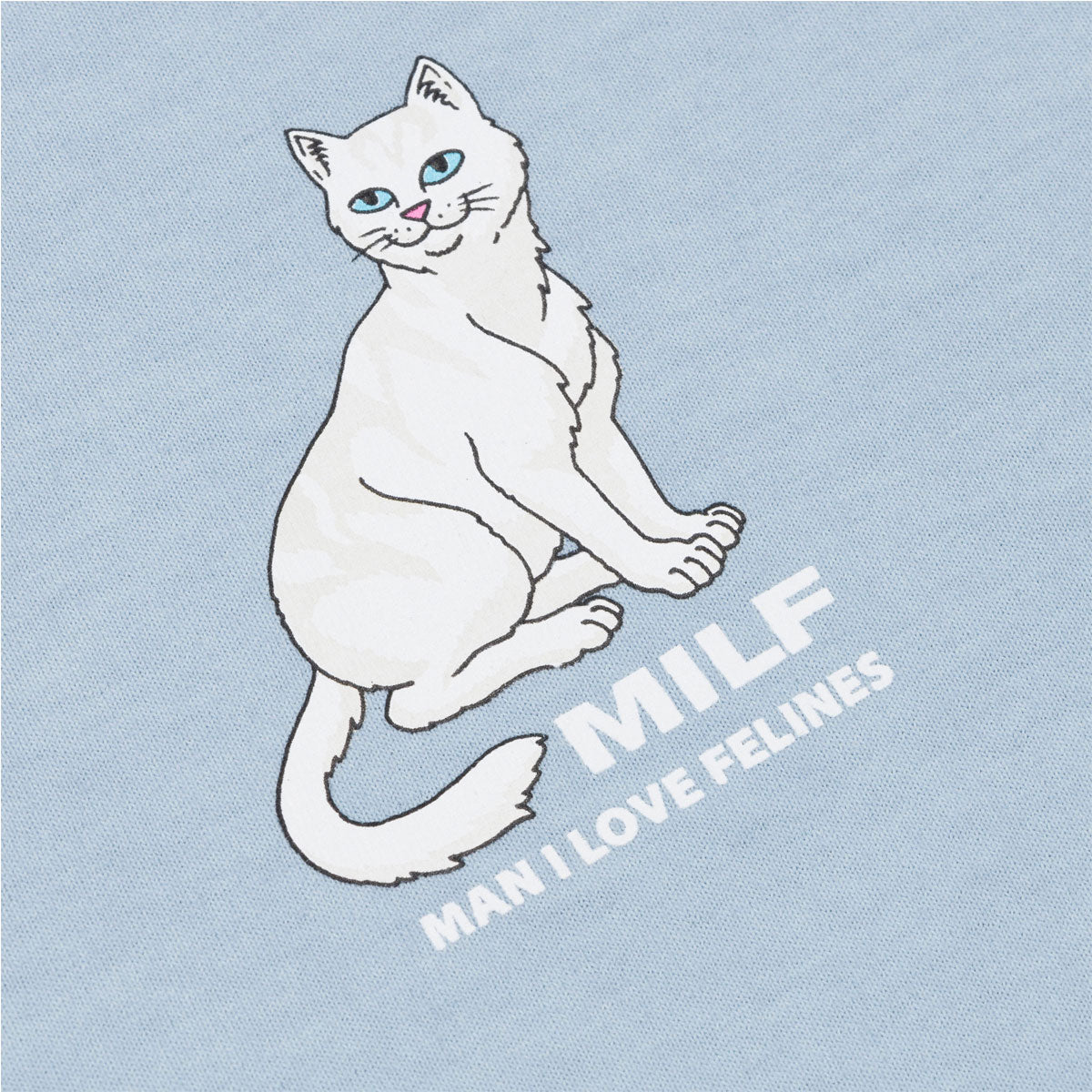 RIPNDIP Man I Love Felines T-Shirt - Powder Blue image 3
