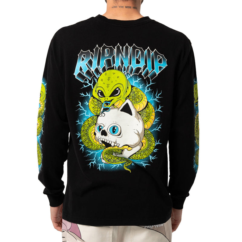 RIPNDIP Skull And Bones Long Sleeve T-Shirt - Black