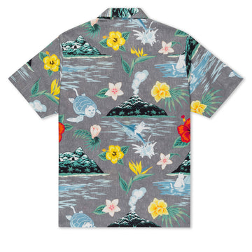 RIPNDIP Islanders Button Up Shirt - Charcoal