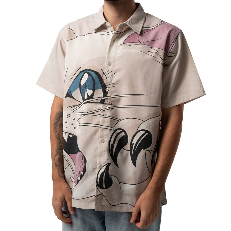 RIPNDIP Metal Claw Button Up Shirt - Bone