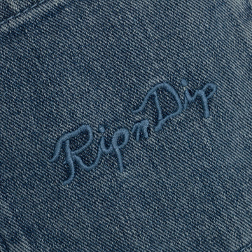 RIPNDIP Cosmic Nerm Denim Shorts - Medium Wash