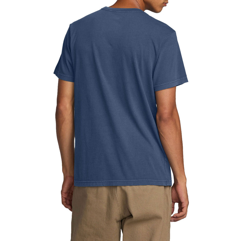 RVCA Contact Scripts Pocket T-Shirt - Moody Blue