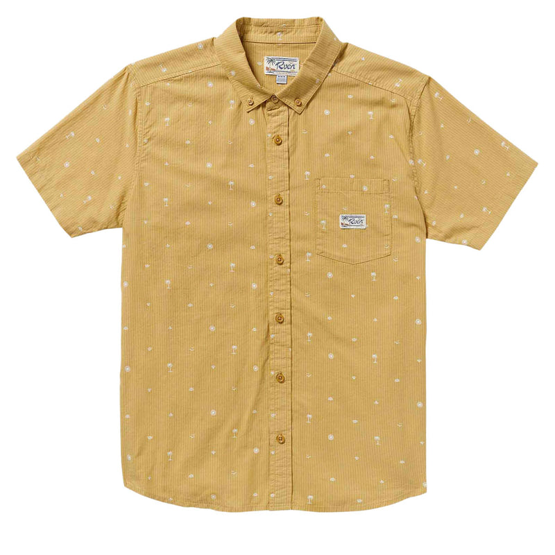 RVCA Exotica Seersucker Shirt - Ochre