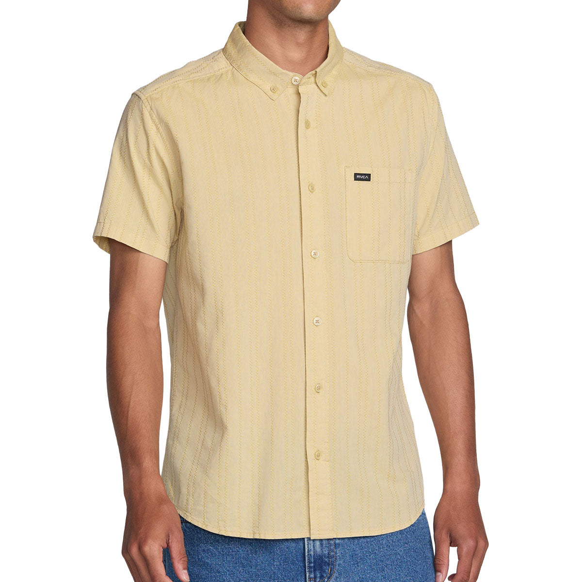 RVCA Thatll Do Stripe Shirt - Natural image 1