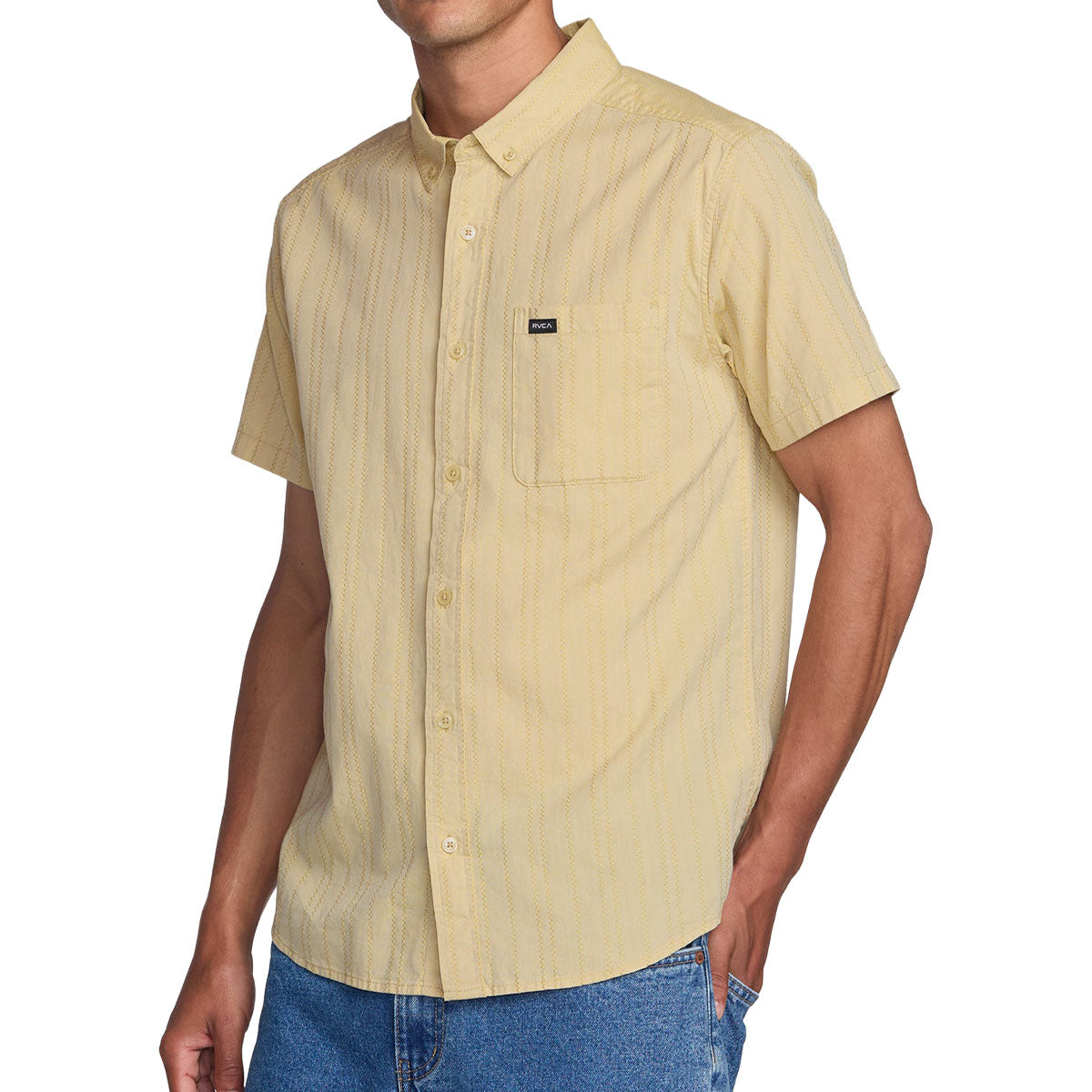 RVCA Thatll Do Stripe Shirt - Natural image 4
