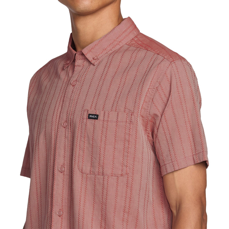 RVCA Thatll Do Stripe Shirt - Pale Mauve