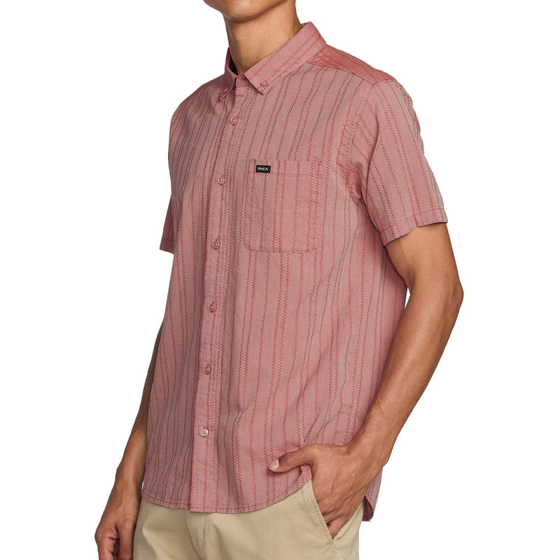 RVCA Thatll Do Stripe Shirt - Pale Mauve