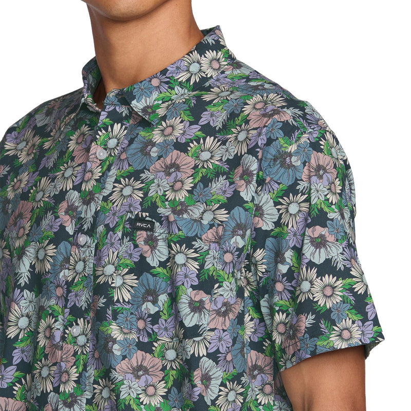 RVCA Botanical Shirt - Garage Blue
