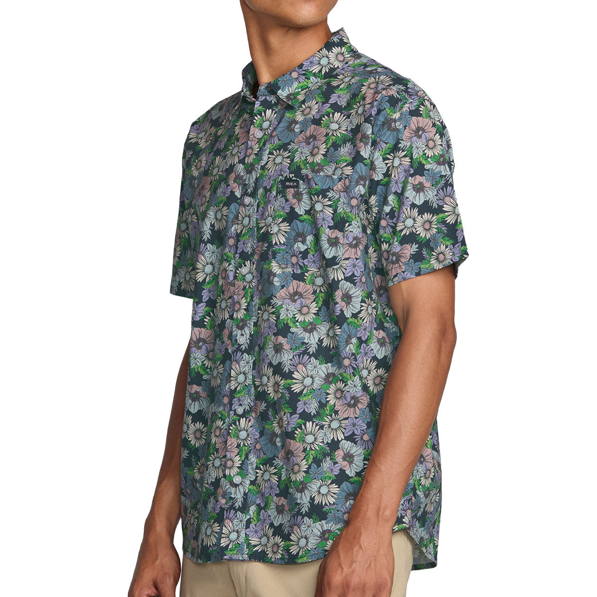 RVCA Botanical Shirt - Garage Blue image 4