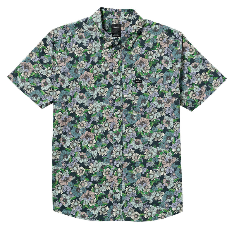 RVCA Botanical Shirt - Garage Blue