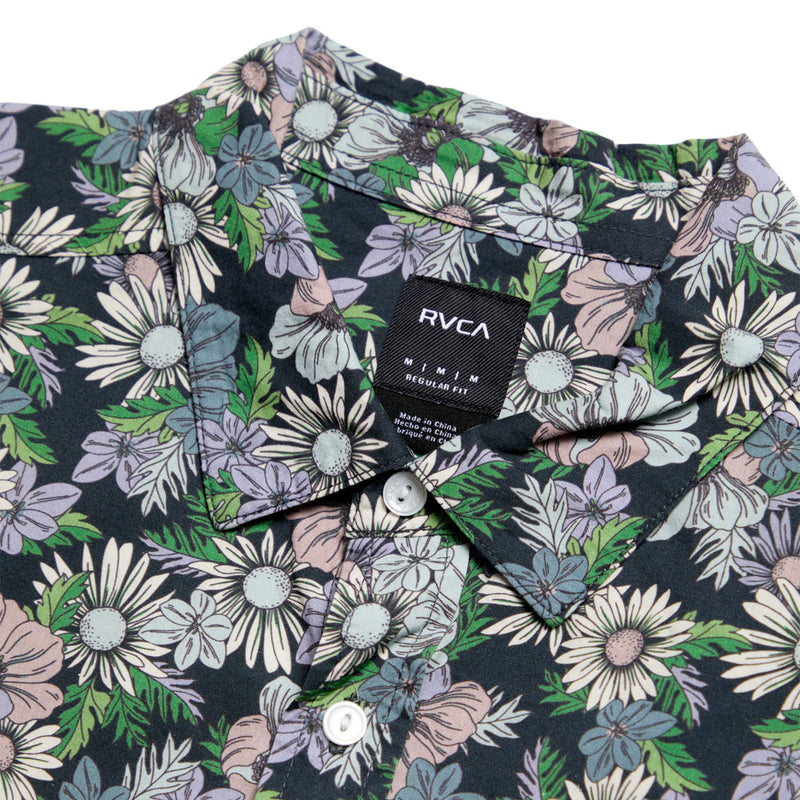 RVCA Botanical Shirt - Garage Blue