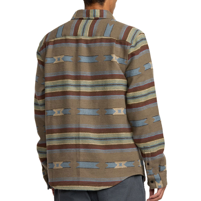 RVCA Dayshift Blanket Flannel Shirt - Mushroom