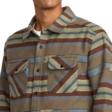 RVCA Dayshift Blanket Flannel Shirt - Mushroom