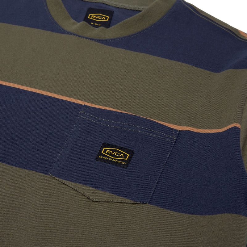 RVCA Dayshift Stripe Shirt - Moody Blue