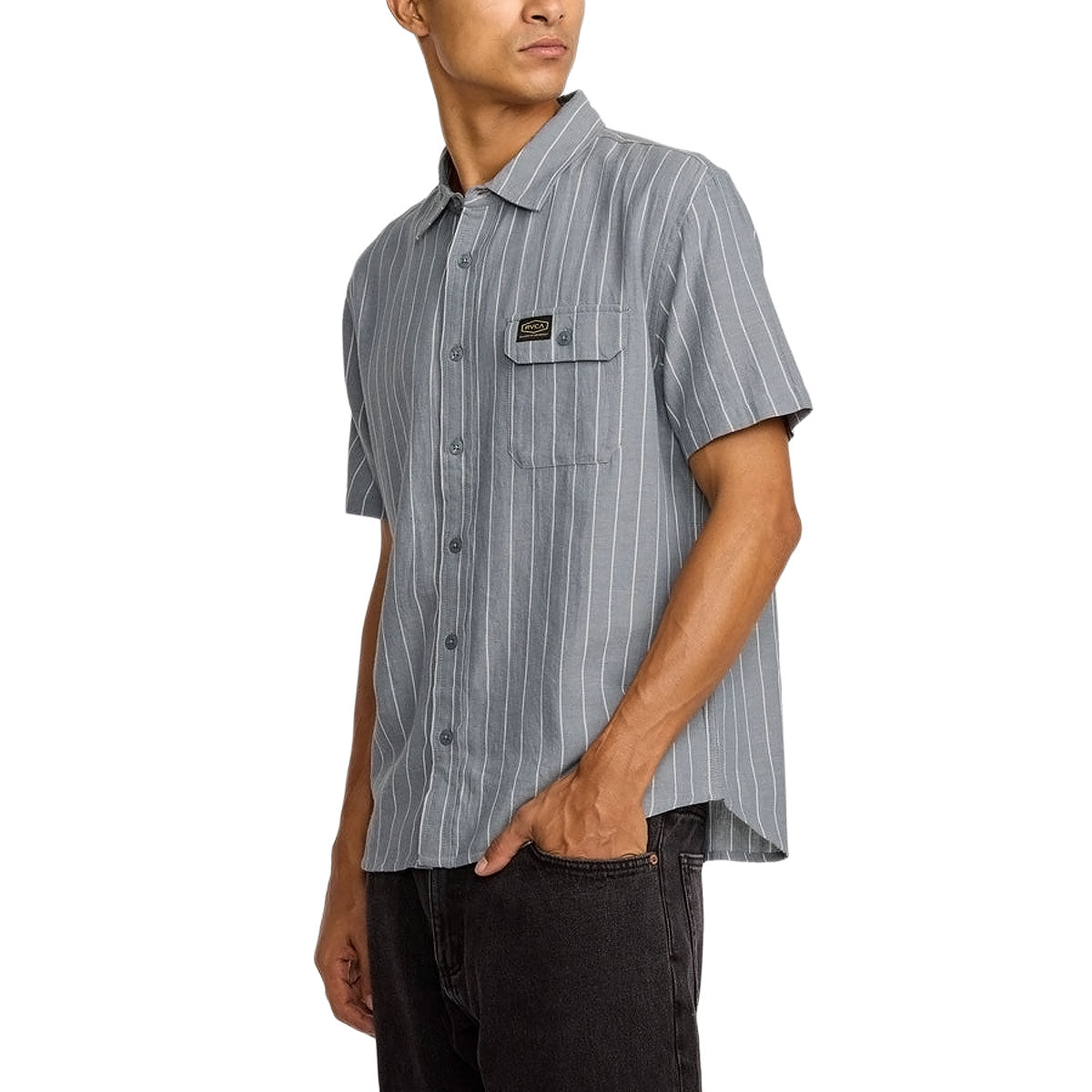 RVCA Dayshift Stripe II Shirt - New Chambray image 3