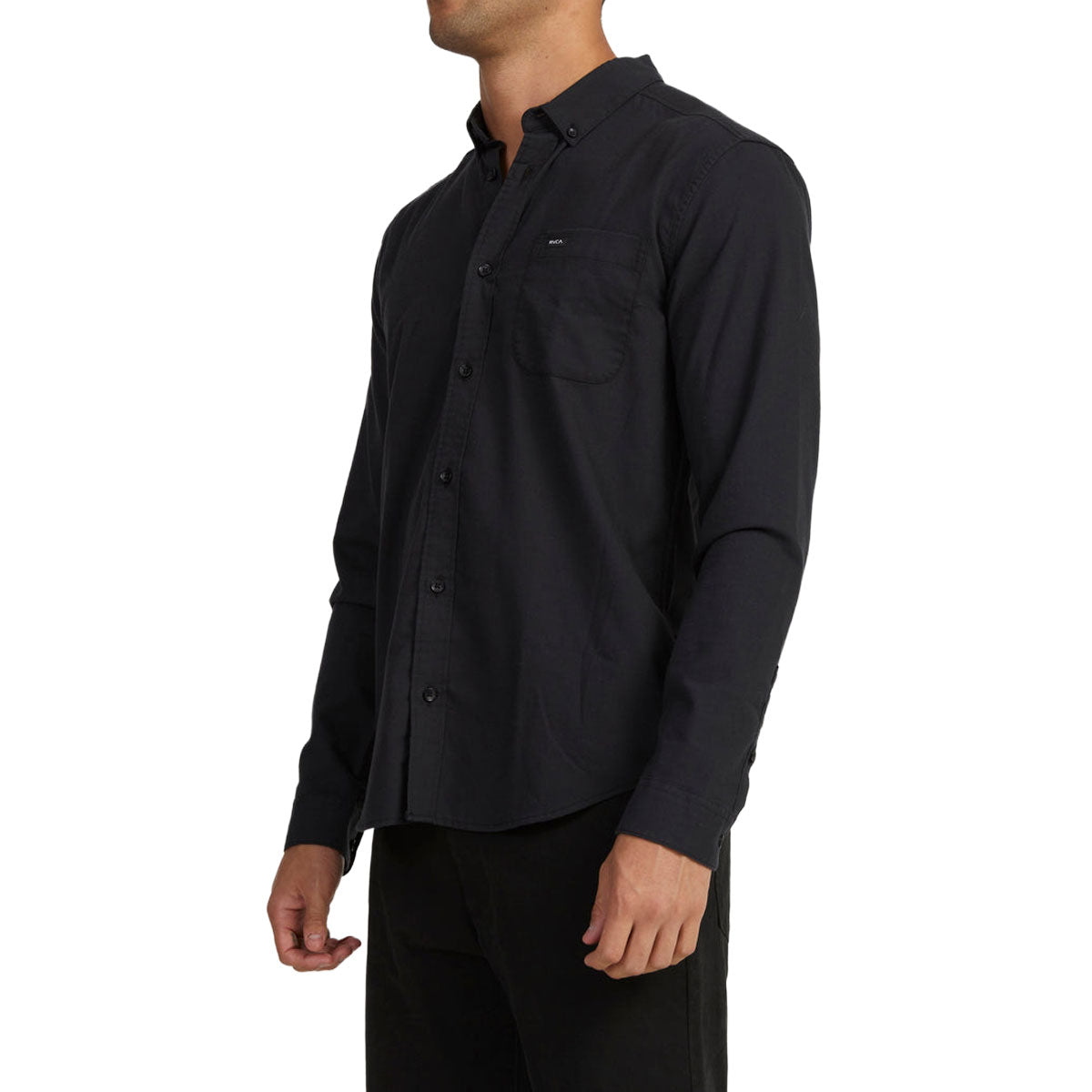 RVCA Thatll Do Stretch Long Sleeve Woven Shirt - Black image 4