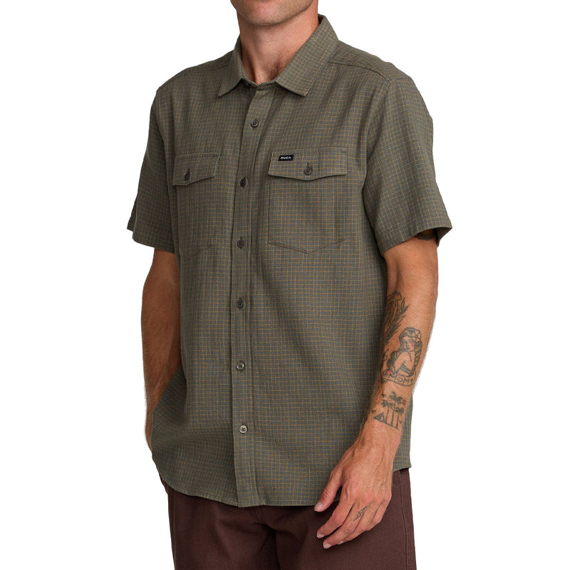 RVCA Costa Plaid Shirt - Sage Leaf